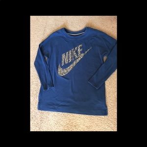 Blue nike crew neck